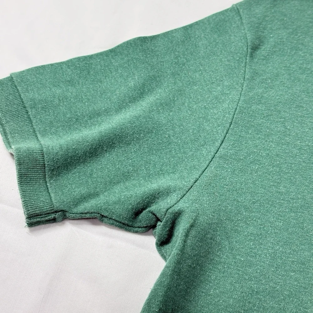 Vintage Polo Ralph Lauren Shirt Men's L Velvet Soft Green 100% Cotton Tan Pony‎